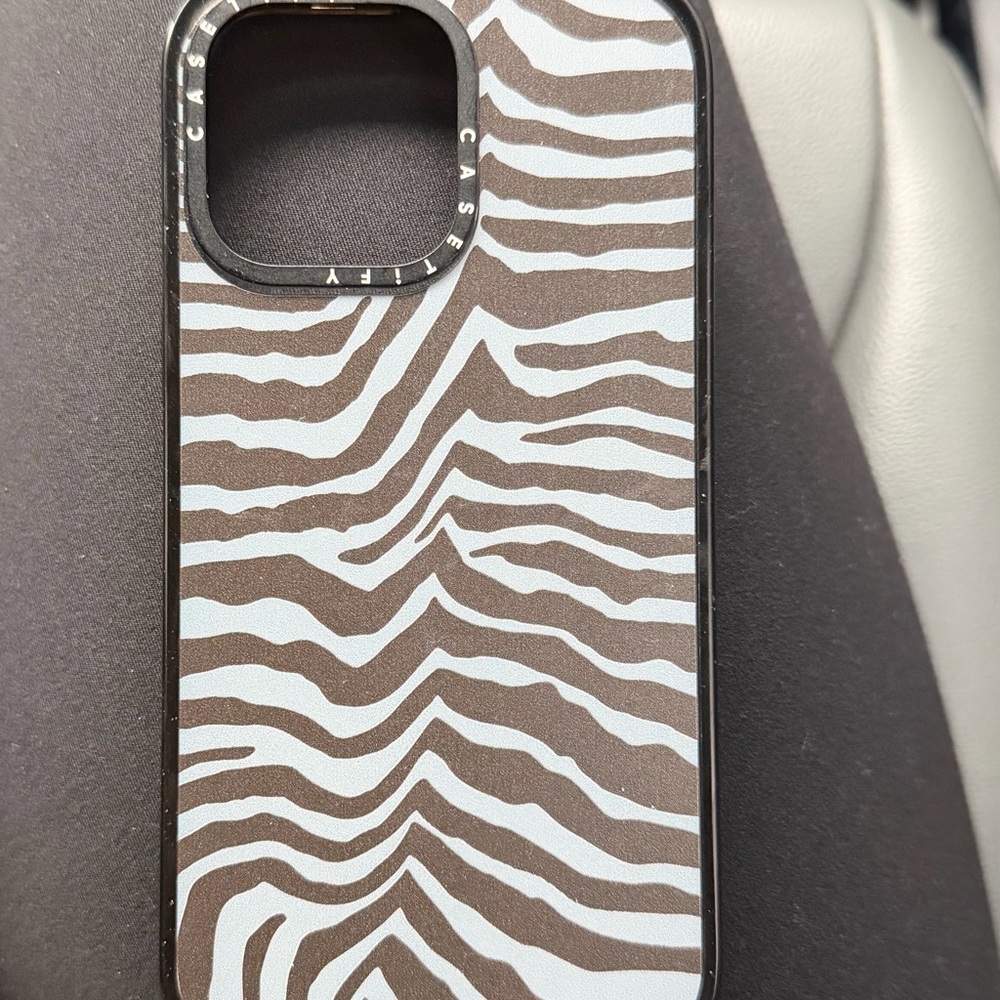 Casetify Zebra Pattern Phone Case in Brown and White